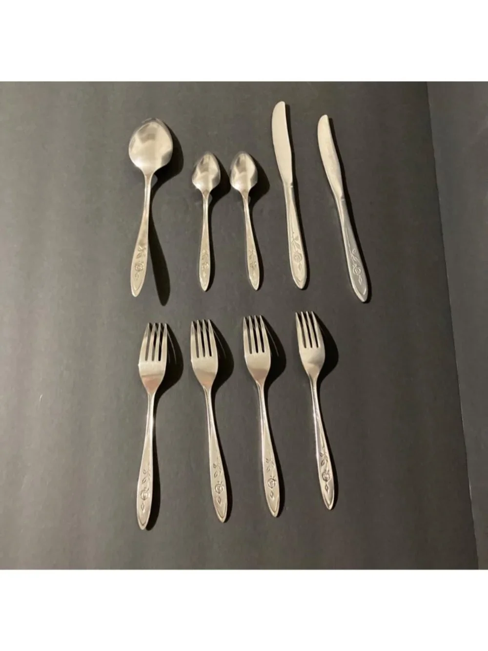 Oneida Community My Rose Betty Crocker Lot Of 9 Flatware Fork Spoon Knife